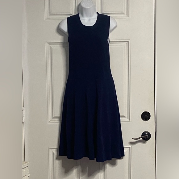 Michael Kors Dresses & Skirts - T34a- MICHAEL KORS Navy Keyhole Heavy Knit Fit & Flare Sweater Dress